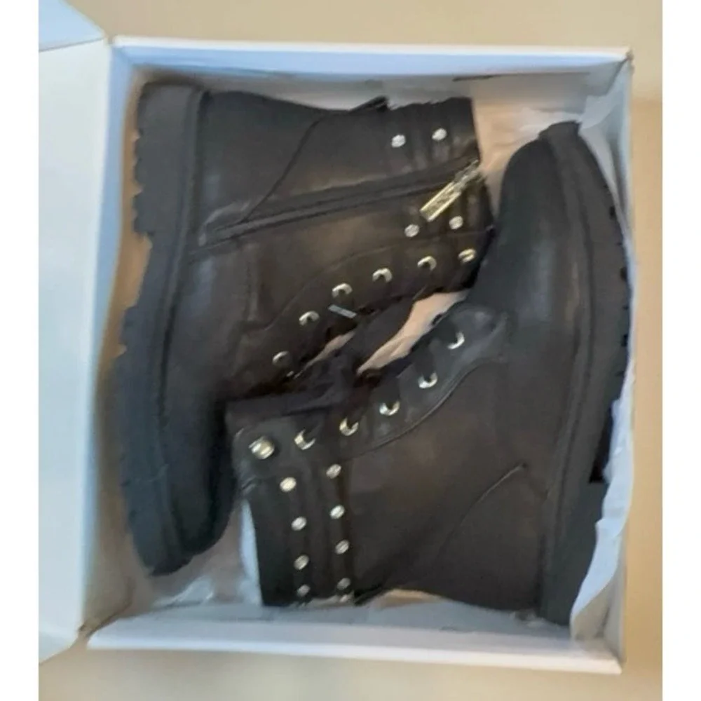 Youth girls size 5 DKNY black boots.